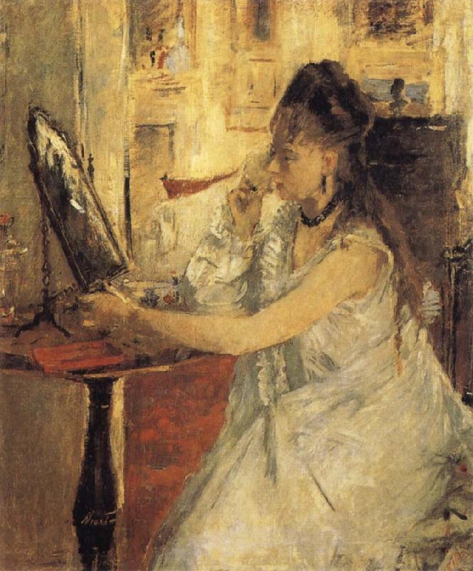 Berthe Morisot Young Woman PowderingHerself Sweden oil painting art
